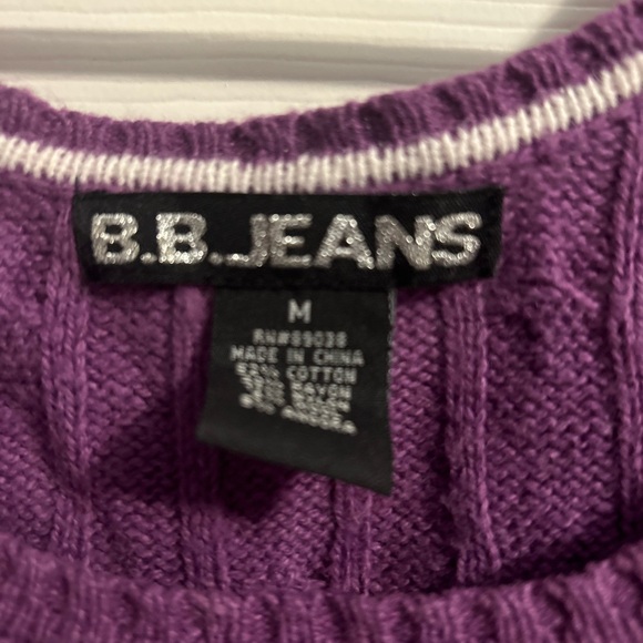 Purple Cable Knit Sweater - Picture 4 of 4